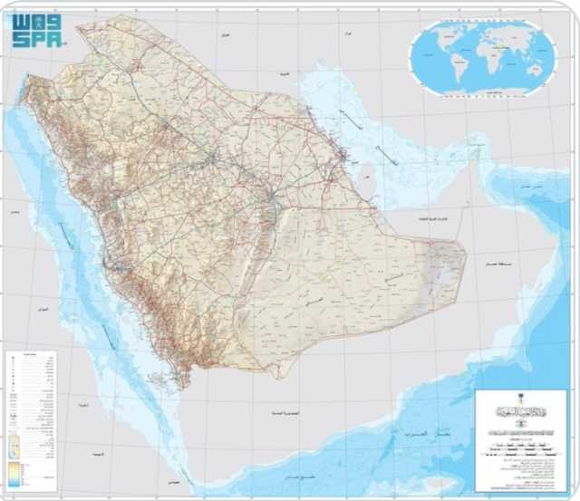 السعودية تنشر خريطتها الرسمية الجديدة.. ضمت تيران وصنافير