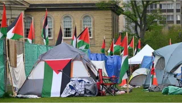 بعد مظاهرات عارمة محكمة كندية قرارات مخزية بحق مخيم مؤيد للفلسطينيين بجامعة تورونتو