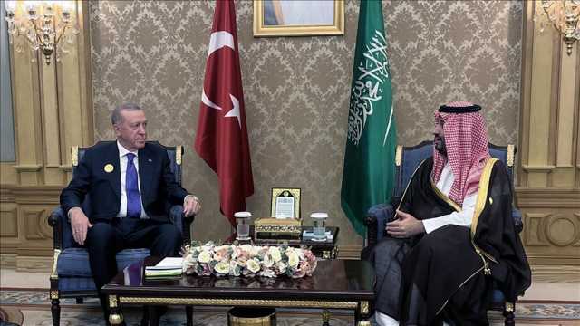 الرئيس أردوغان يلتقي ولي العهد السعودي بالرياض