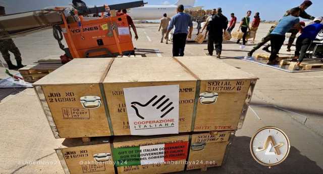 إيطاليا ترسل طائرة مساعدات إضافية للمناطق المنكوبة في ليبيا