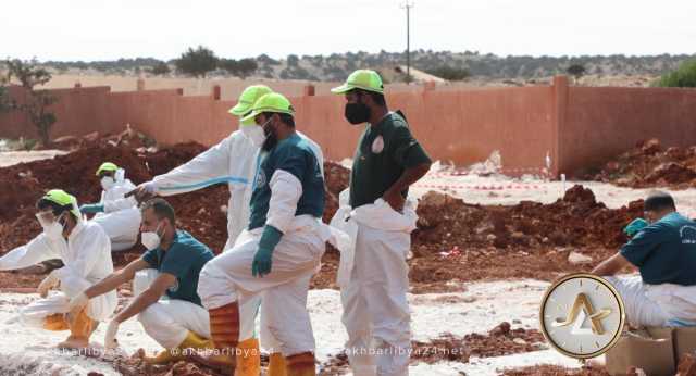 استخراج 685 جثمانا من ضحايا الفيضانات من مقبرة الظهر الحمر في درنة