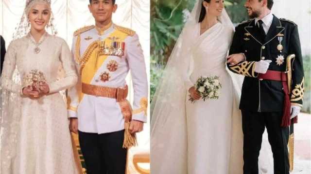 أوجه التشابه بين حفلي زفاف الأميرة رجوة أنيشا.. والفستان أبرزهما