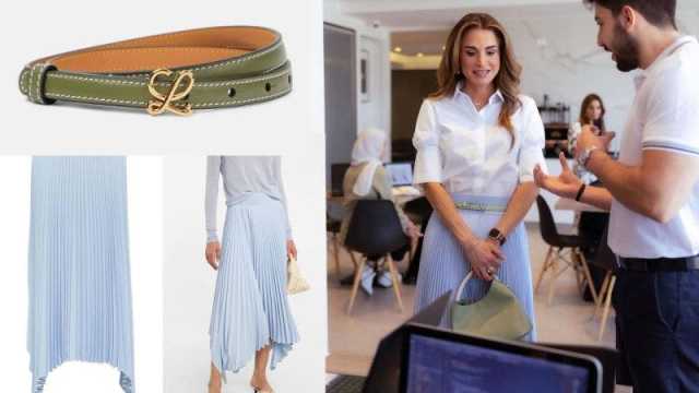 الملكة رانيا بحزام لويفي العلامة الأولى في العالم لـ 2023.. تفاصيل الإطلالة كاملة