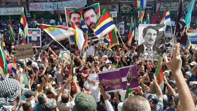 مظاهرات عارمة في السويداء ضد نظام الاسد