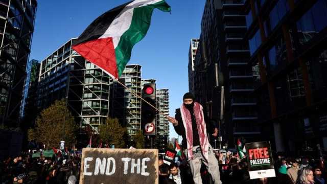 مظاهرة حاشدة في لندن تدعو لوقف القصف الإسرائيلي