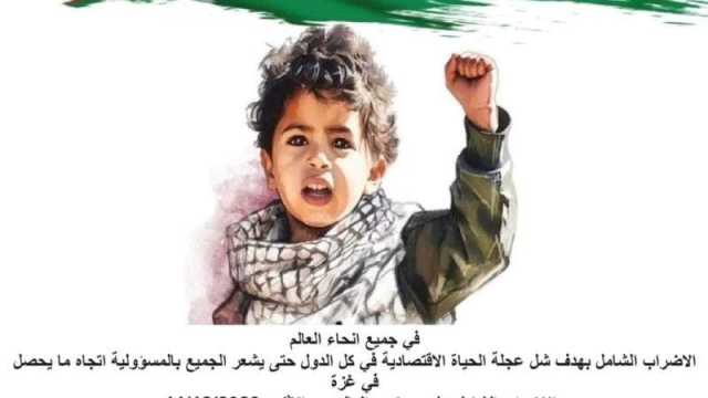 مصادر لـ البوابة: دعوات لشن اضراب على مستوى عالمي تضامنا مع غزة