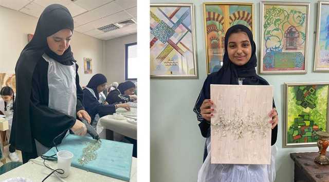 بإبداعات لوحة الكريستال ينطلق البرنامج الصيفي في «نسائية دبي»