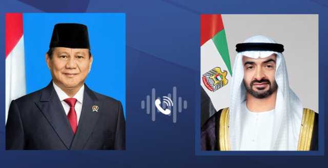رئيس الدولة يبحث هاتفياً مع المرشّح الرئاسي الإندونيسي تنمية العلاقات