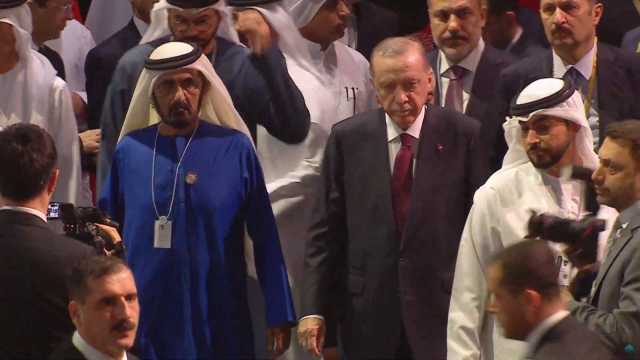 محمد بن راشد وأردوغان يصلان مقر انعقاد القمة العالمية للحكومات