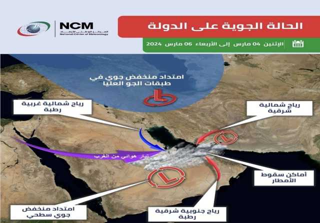 الإمارات.. منخفض جوي يؤثر في الطقس من الإثنين إلى الأربعاء