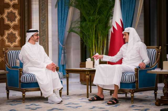 تميم بن حمد وعبد الله بن زايد يؤكدان عمق العلاقات الأخوية الإماراتية القطرية