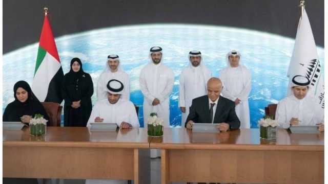 سلطان بن أحمد يشهد توقيع اتفاقية لتنفيذ مشروع «الشارقة سات2»