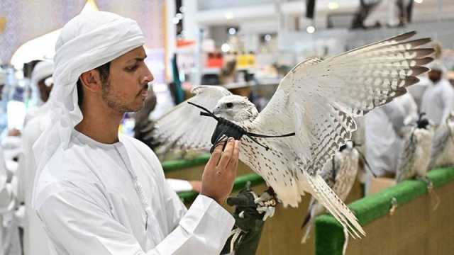 مشاركة واسعة في المزاد الأول للصقور بمعرض أبوظبي للصيد والفروسية