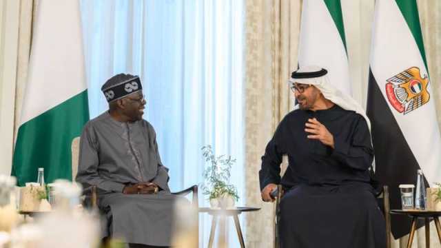 محمد بن زايد والرئيس النيجيري يبحثان تعزيز التعاون بين البلدين