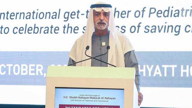 نهيان بن مبارك: الإمارات ملتزمة بتحسين جودة الرعاية الصحية