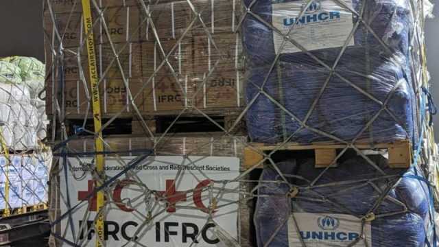 «العالمية للخدمات الإنسانية» ترسل 90 طناً من المواد الإغاثية إلى بنغازي