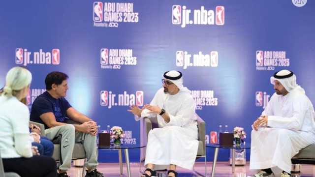 خالد بن محمد بن زايد يبحث التعاون مع مالك نادي دالاس ونائب مفوض NBA