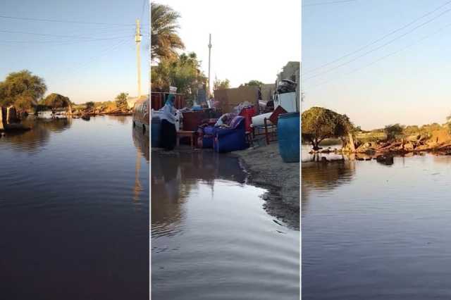 سودانيون يوثقون فيضان النيل الأبيض وغمر البيوت في الجزيرة أبا