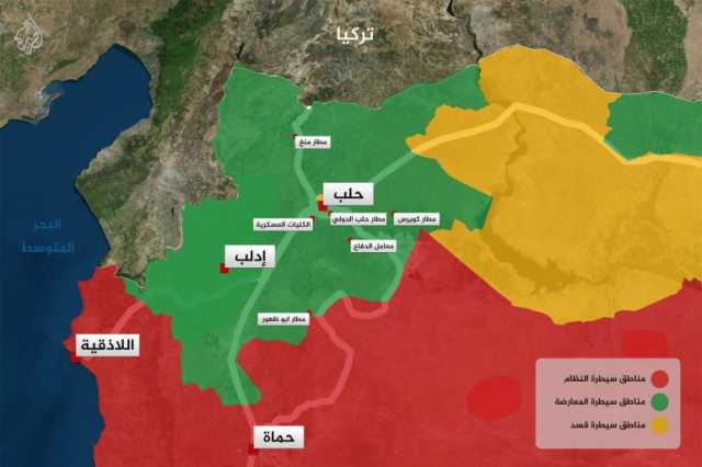 بالخرائط.. المعارضة المسلحة تسيطر على 22% من مساحة سوريا