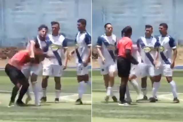 شاهد- شجار عنيف بين لاعب وحكم خلال مباراة في كرة القدم