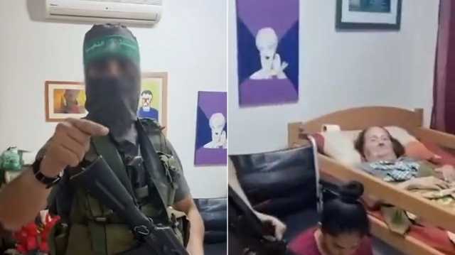 شاهد.. كيف تعامل مقاوم فلسطيني مع سيدتين إسرائيليتين داخل منزلهما