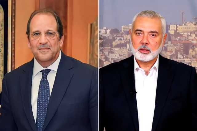 هنية يبحث مع مدير المخابرات المصرية التطورات في غزة