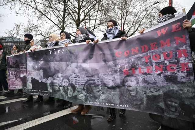 مظاهرات في مدن أوروبية تطالب بإيقاف المجازر الإسرائيلية في غزة