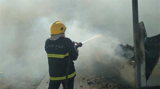 حريق يلتهم بناية تجارية في كربلاء (فيديو)