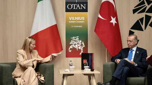 أردوغان يحث ميلوني على الاعتراف بدولة فلسطين