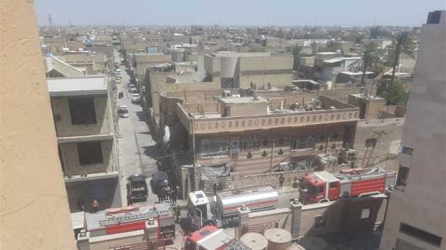 اخماد حريق داخل مستشفى الحكيم ببغداد