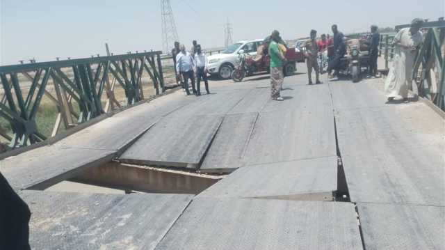 انهيار جزء من جسر حيوي في ميسان (صور)