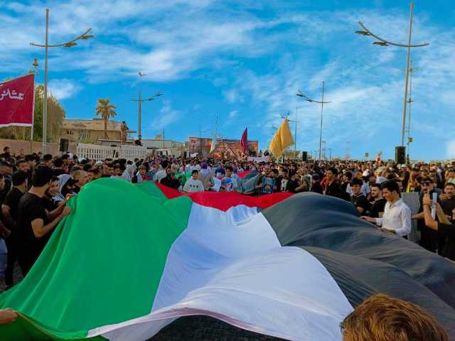 انطلاق التظاهرات الشعبية في بغداد والمحافظات نصرة للشعب الفلسطيني