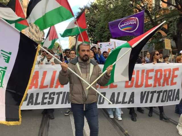 إيطاليا.. روما تصدح بهتافات منددة بالمجازر الصهيونية بحق الفلسطينيين (صور)
