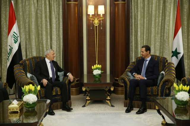الرئيس رشيد يؤكد للأسد موقف العراق في دعم حقوق الفلسطينيين وإدانة العداون الاسرائيلي