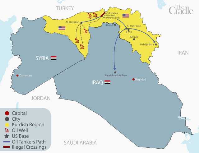 الكشف عن شبكة تهريب وفساد أمريكية عبر شركة كردية داخل قاعدة حرير شمالي العراق - عاجل