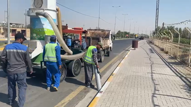 بلدية سفوان تبتكر آلة لتنظيف الشوارع (فيديو)