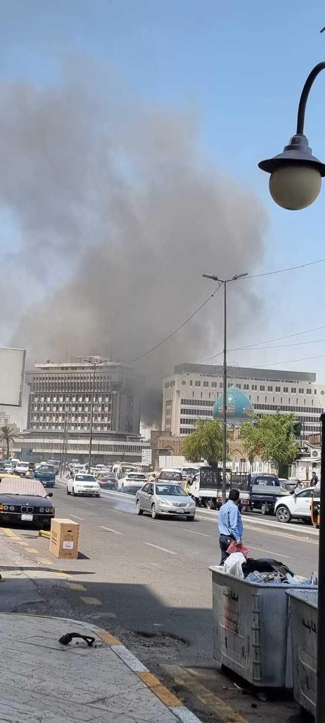 حريق جديد داخل مخازن تجارية في منطقة السنك وسط بغداد