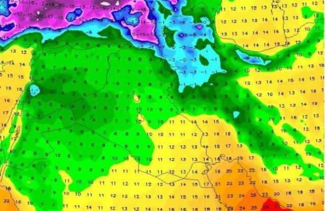 العراق يتأثر بكتلة هوائية من أصل قطبي بدءاً من الأسبوع المقبل