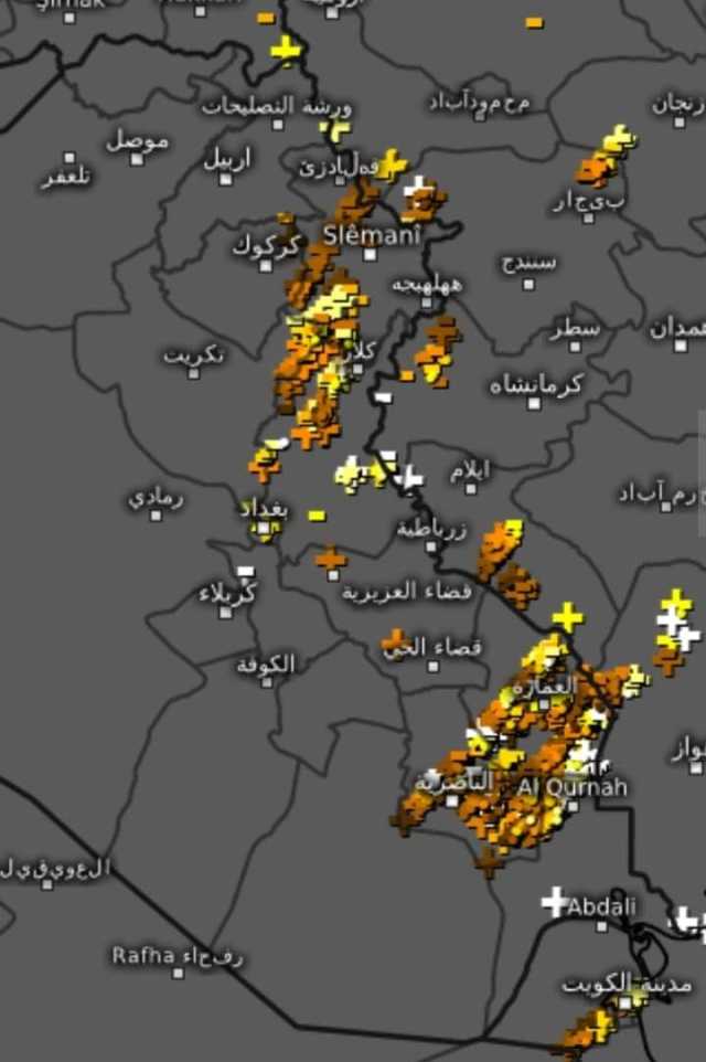 عواصف وسحب رعدية تصل بغداد وعدد من المحافظات