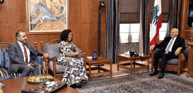 بري عرض مع وزيرة خارجية غانا الاوضاع والعلاقات الثنائية