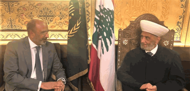 المفتي دريان بحث مع ريزا في الشؤون اللبنانية والمشاريع الإنمائية والإنسانية