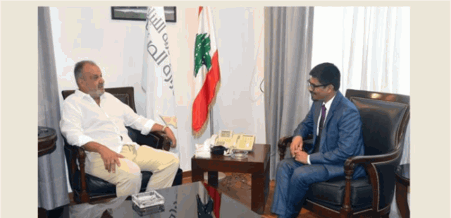 بوشكيان عرض مع سفير الهند تطوير التبادل بين بيروت ودلهي
