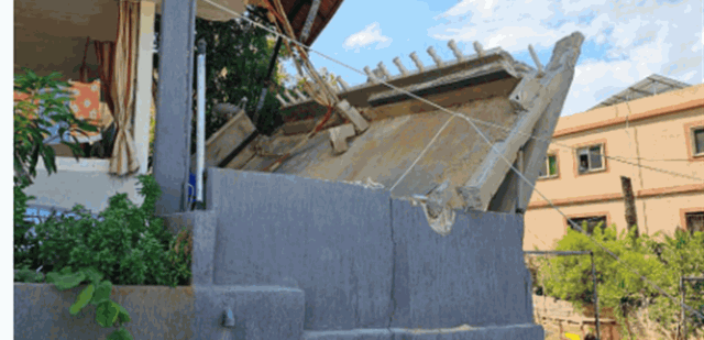 سقوط شرفة منزل في السكسكية.. ولا اصابات