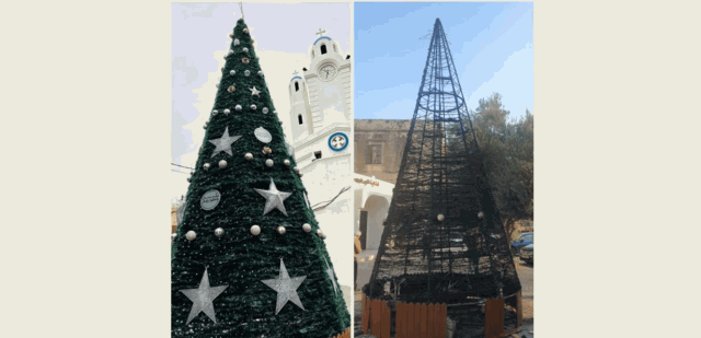 ردود فعل مستنكرة لحادثة إحراق شجرة الميلاد في طرابلس: عملٌ جبان ومشبوه
