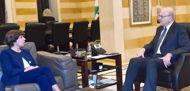 ميقاتي يلتقي قائد اليونيفيل اليوم وكولونا تبلغه موقف ماكرون: متمسكون باحترام سيادة لبنان.