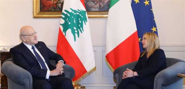 رئيسة وزراء إيطاليا في بيروت السبت وميقاتي يستكمل الاتصالات قبل استكمال التشكيلات العسكرية