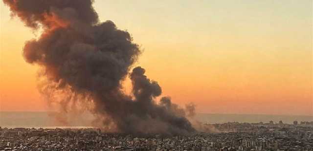 فيديو من الجو للحظة إستهداف الضاحية اليوم.. شاهدوه!