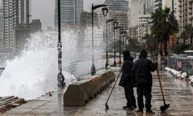 منخفض جوى يضرب لبنان وانخفاض ملحوظ بدرجات الحرارة وسط أمطار غزيرة