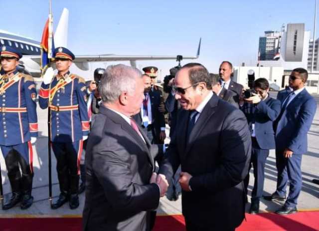ملك الأردن يغادر مطار القاهرة بعد القمة الاردنية المصرية
