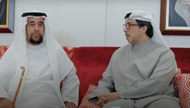 منصور بن زايد يعزي في وفاة والدة فارس خلف المزروعي